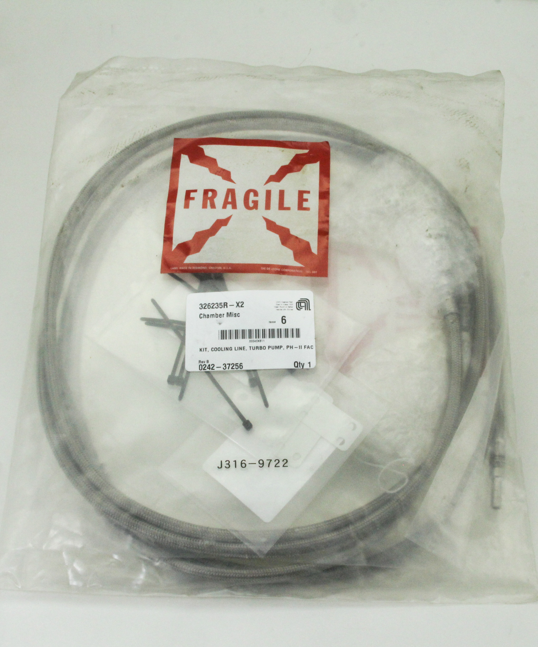 ② 9722 APPLIED MATERIALS KIT, COOLING LINE, TURBO PUMP, PH-II FAC